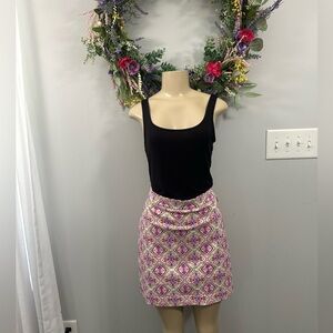 Patterned Stretch Skort